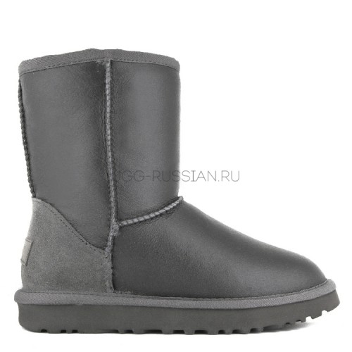 UGG Classic Short Metallic Grey