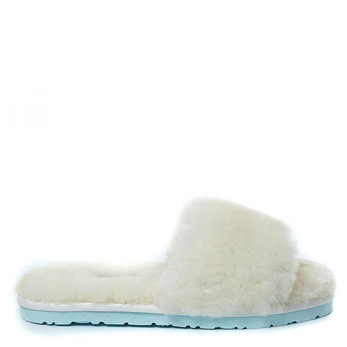 UGG Fluff Slide Slippers White
