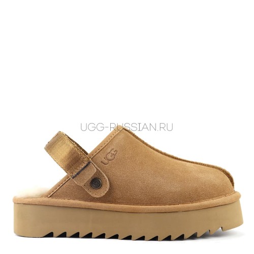 UGG Goldenstar Clog Platform Chestnut