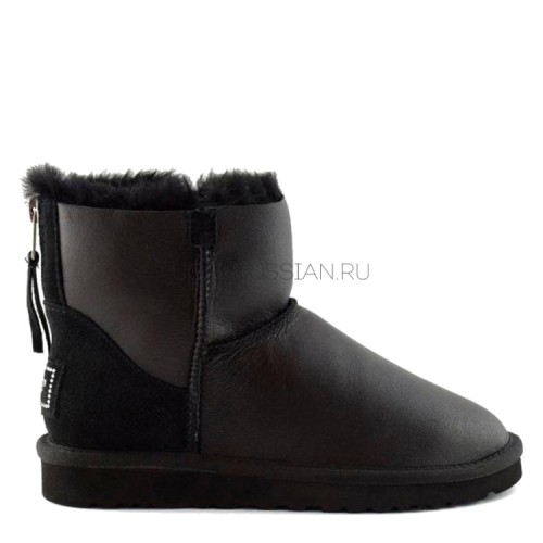 UGG Classic Mini Zip Metallic Black