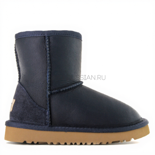UGG KIDS Classic Short Metallic Navy