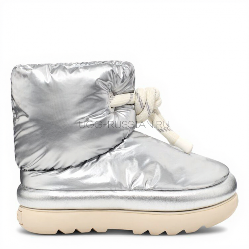 UGG Classic Maxi Short Metallic Silver