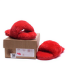 Меховые домашние тапочки Fur Slides Красные Меховые домашние тапочки Fur Slides Красные