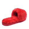Меховые домашние тапочки Fur Slides Красные Меховые домашние тапочки Fur Slides Красные