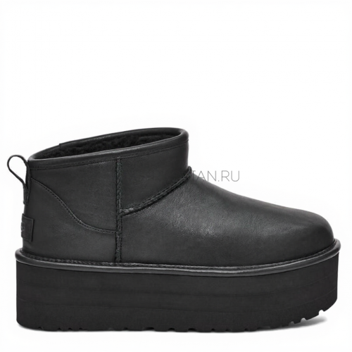 Classic Ultra Mini Platform Leather Black