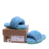 Меховые домашние тапочки Fur Slides Голубые Меховые домашние тапочки Fur Slides Голубые