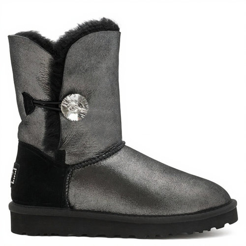 UGG Bailey Button Bling Glitter Black